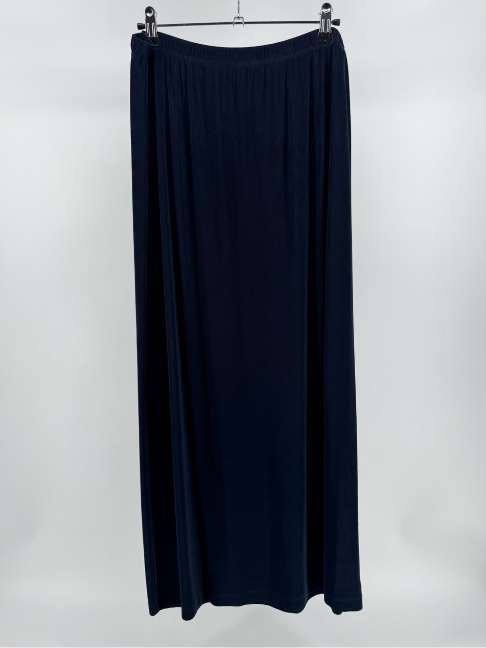 Chico's Private Edition Navy Blue Slinky Knit Pull-On Maxi Skirt, Women's XL (3)
